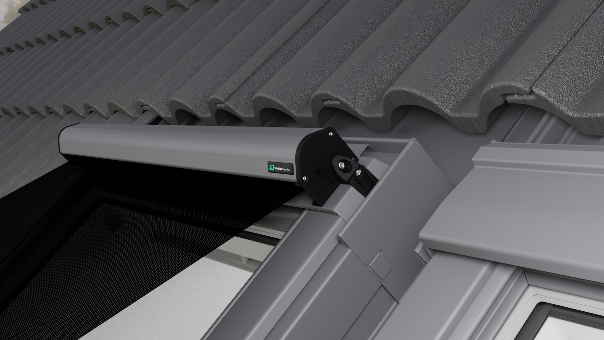 Egyszerűen felszerelhető tetőablak külső árnyékolók